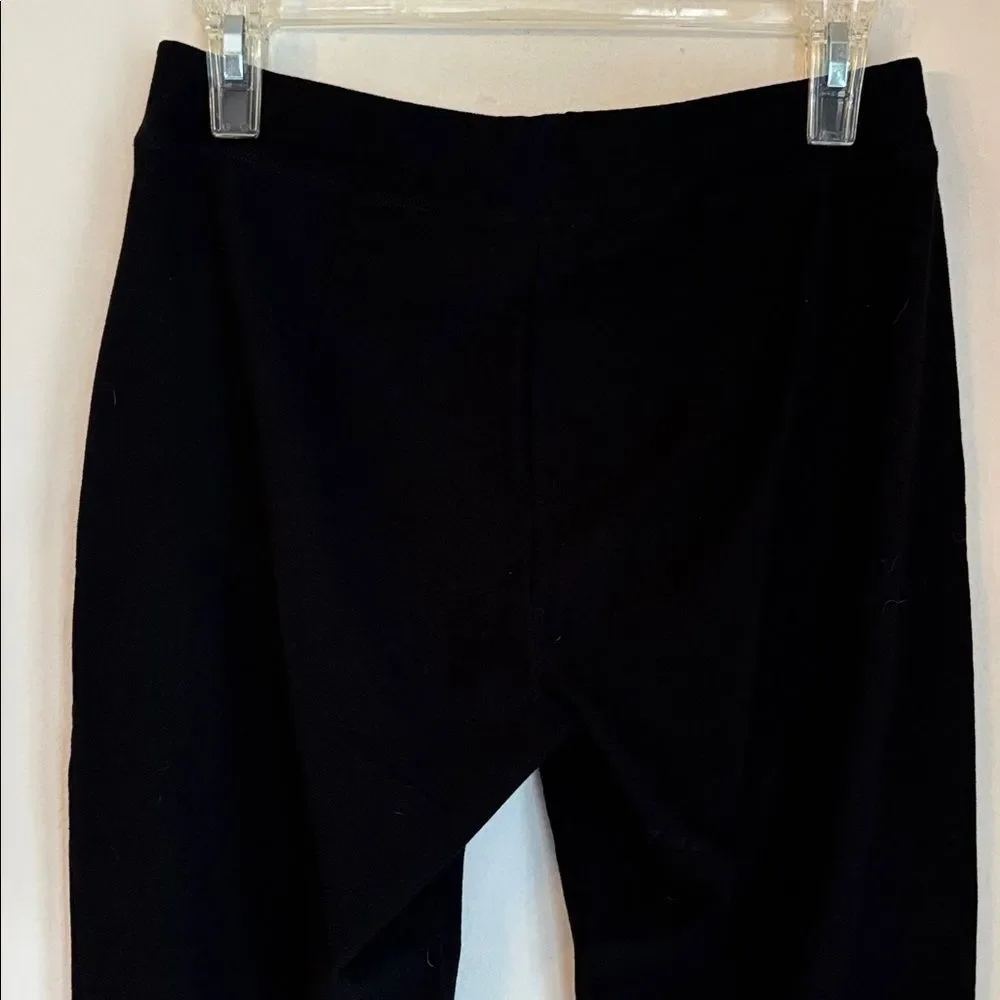 Eileen Fisher Classic Black stretch comfort office work casual pull on Pants SM